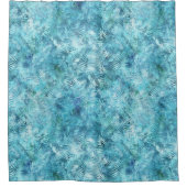 Rideaux De Douche Feuilles de l'Aqua Blue Tropical (Devant)