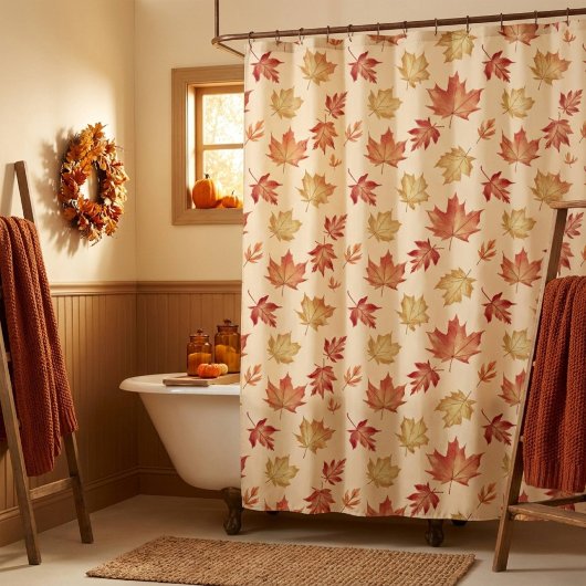 Rideaux De Douche Feuilles de Maple Automne