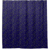 Rideaux De Douche Feuilles de motif bleu vert (Devant)