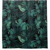 Rideaux De Douche Feuilles de nuit de la Jungle tropicale 1 - Répéte (Devant)