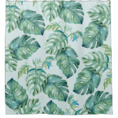 Rideaux De Douche Feuilles de palme de Monstera Tropical (Devant)