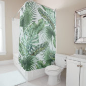 Rideaux De Douche Feuilles de palmiers tropicaux, monstère, feuille (En situation)