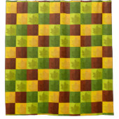 Rideaux De Douche Feuilles d'érable d'automne, brun, or, vert (Devant)