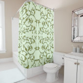 Rideaux De Douche Feuilles d'olive défilantes (En situation)