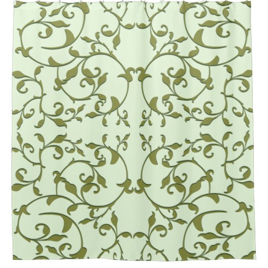 Rideaux De Douche Feuilles d'olive défilantes (Devant)