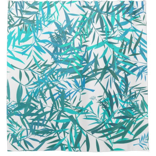 Rideaux De Douche Feuilles du Willow Blue (Devant)