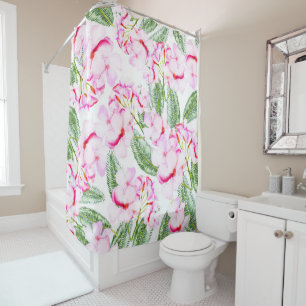 Rideaux De Douche Feuilles Florales Oasis Botanique Tropicale Vert R