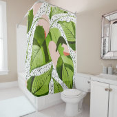 Rideaux De Douche Feuilles flous (En situation)