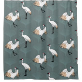 Rideaux De Douche Feuilles japonais de grues et de gingko (Devant)