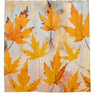 Rideaux De Douche Feuilles JAUNES