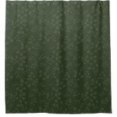 Rideaux De Douche Feuilles motifs vert foncé (Devant)