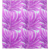 Rideaux De Douche Feuilles Tropical Pink Palm Tree (Devant)