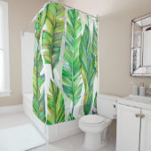 Rideaux De Douche Feuilles tropicaux : Motif imperméable (En situation)