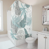Rideaux De Douche Feuilles tropicaux : une tendance transparente (En situation)