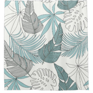 Rideaux De Douche Feuilles tropicaux : une tendance transparente