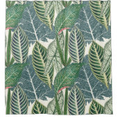 Rideaux De Douche Feuilles tropicaux verts (Devant)