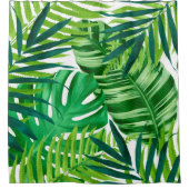 Rideaux De Douche feuilles tropicaux verts (Devant)