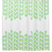 Rideaux De Douche Feuilles verts néon - art fractal, (Devant)
