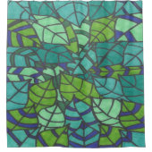 Rideaux De Douche Feuilles verts tropicaux (Devant)