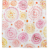 Rideaux De Douche Feux d'aquarelle mignonne en jaune et orange (Devant)