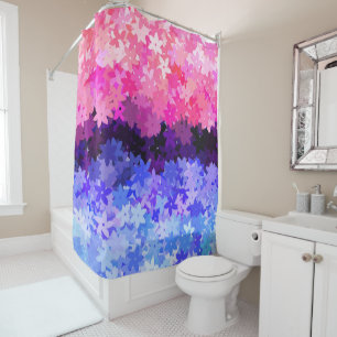 Rideaux De Douche Fière Omnisexualité Groovy Boho Excentrique Floral