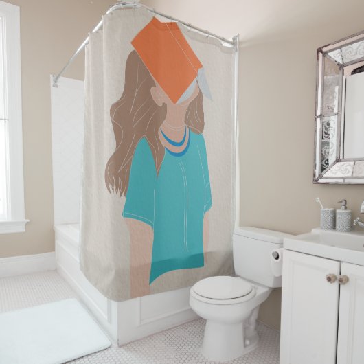 Rideaux de douche fille (En situation)