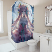 Rideaux De Douche Fille Anime Fleur Lune Fée (En situation)