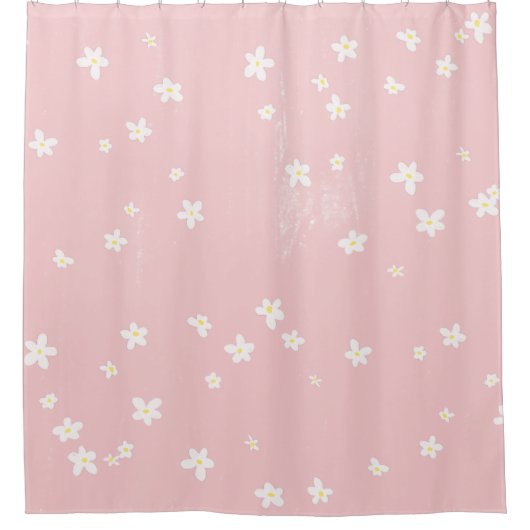 Rideaux De Douche Fille Chic Design Rose Motif Moderne (Devant)
