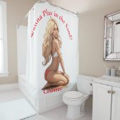Rideaux De Douche Fille de plage de Bikini Thunder_Cove (En situation)