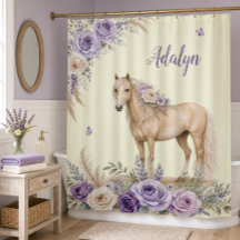 Fille Monogramme Cheval Rose Jaune Violet