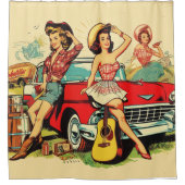 Rideaux De Douche Filles vintages (Devant)