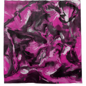 Rideaux De Douche Fils roses, noirs, blancs et gris (Devant)