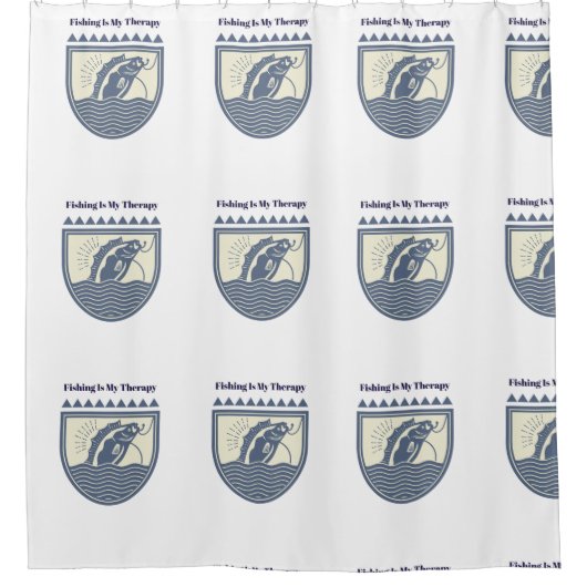 Rideaux De Douche Fishing is My Therapy (Devant)