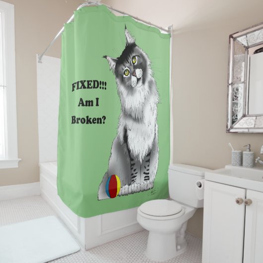 Rideaux De Douche Fixed Kitty (En situation)