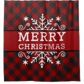 Rideaux De Douche Flacon de neige Plaid Joyeux Noël (Devant)