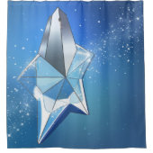 Rideaux De Douche Flacon de parfum Blue Sparkle Star Glam (Devant)