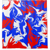 Rideaux De Douche Flacons de rouge, blanc et bleu (Devant)