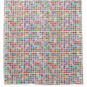 Rideaux De Douche Flags of the World Travel Design (Devant)