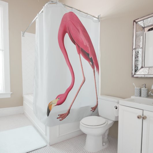 Rideaux De Douche Flamant rose (En situation)