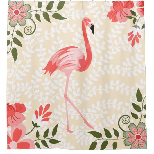 Rideaux De Douche Flamant rose (Devant)