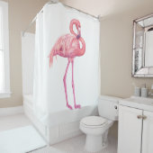 RIDEAUX DE DOUCHE FLAMANT ROSE 2 (En situation)
