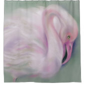 Rideaux De Douche Flamant rose rose doux Pastel (Devant)