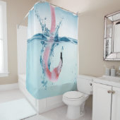 Rideaux De Douche Flamant rose rose Goofy (En situation)