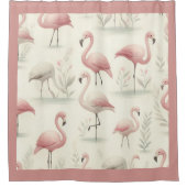 Rideaux De Douche Flamant rose soigné (Devant)