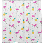 Rideaux De Douche Flamants roses au néon (Devant)