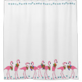 Rideaux de douche Flamants roses et étoiles de mer (Devant)