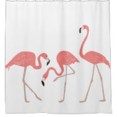 Rideaux De Douche Flamants roses roses Oiseaux tropicaux (Devant)