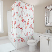Rideaux De Douche Flamants roses roses tropicaux (En situation)