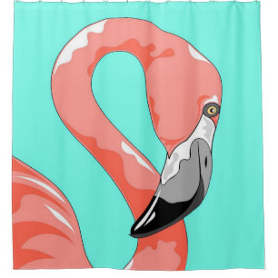 Rideaux De Douche Flamingo   Flamingo Bird Print Art Venin