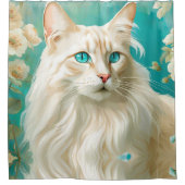 Rideaux De Douche flamme Lynx Point Siamese Portrait Art (Devant)